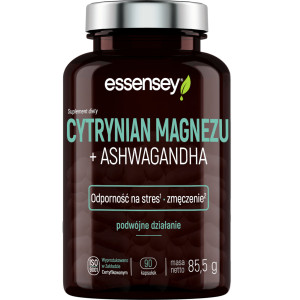 Essensey Cytrynian Magnezu + Ashwagandha, kapsułki, 90 sztuk