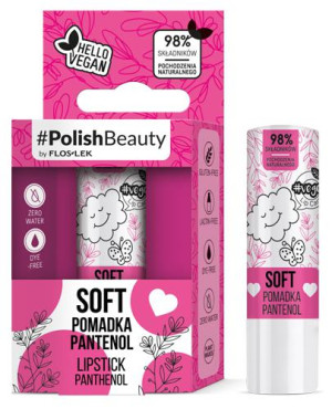 Flos-Lek Vege Lip Care Soft, Pomadka do ust z pantenolem, 1 sztuka