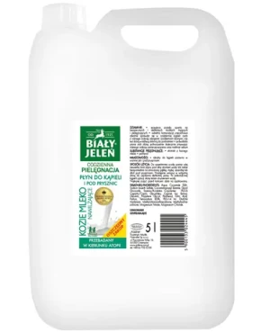 Biały Jeleń, Płyn do kąpieli i pod prysznic, kozie mleko, 5 l