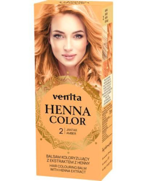 Venita Henna Color, balsam koloryzujący z ekstraktem z henny, 2 Jantar Amber, 75 ml
