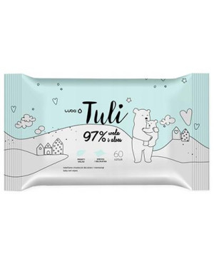 Luba Tuli 97% Woda i Aloes Nawilżane chusteczki dla dzieci i niemowląt - 60 sztuk