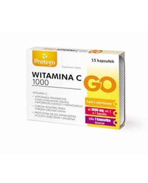 Protego, Witamina C 1000 Go, kapsułki, 15 sztuk