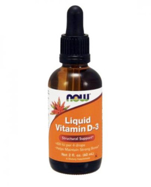 NOW FOODS Vitamin D-3 Krople - 60 ml