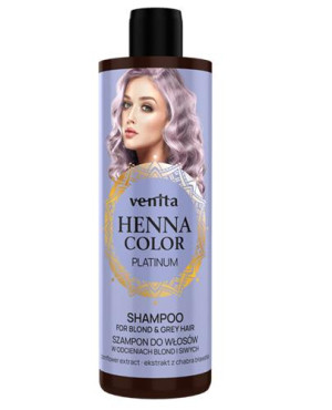 VENITA Henna Color Szampon Platinum do włosów blond i siwych, 300 ml