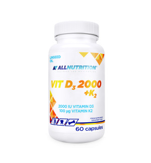 Allnutrition, Vit D3 2000 + K2, kapsułki, 60 sztuk