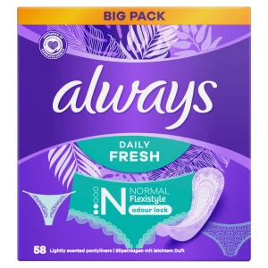 Always Dailies Flexistyle Normal, Wkładki higieniczne, 58 sztuk