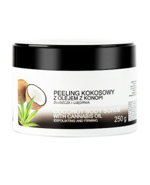 INDIA Peeling kokosowy z olejkiem z konopi, 250 g