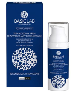 Basiclab Trehalozowy Krem przywracający równowagę 3% glukonolakton 2% pentawityna, 50 ml