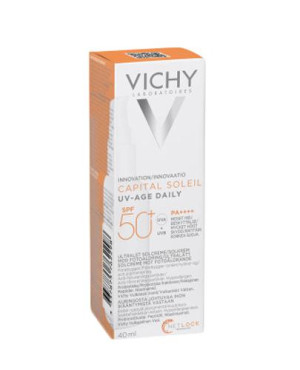 Vichy, Capital Soleil UV-Age Daily SPF 50+, Fluid przeciw fotostarzeniu się skóry, 40 ml