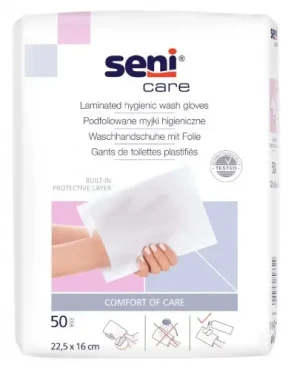 Seni Care podfoliowane myjki higieniczne 50 sztuk