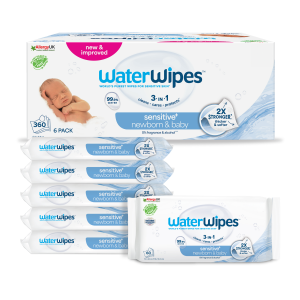 WaterWipes, Chusteczki nawilżane dla noworodków i niemowląt, 6x60 sztuk