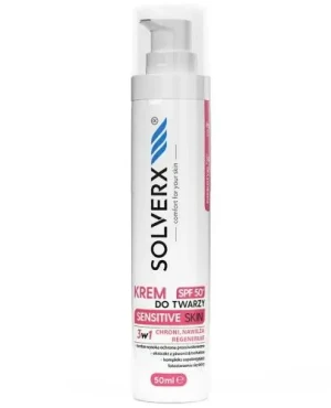 Solverx Sensitive Skin krem do twarzy z SPF50+ 3w1 50 ml