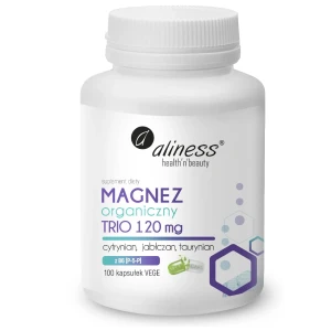 Magnez organiczny TRIO 120 mg z B6 (P-5-P), kapsułki vege, 100 sztuk