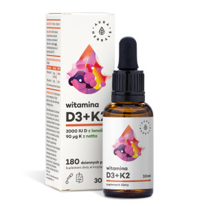 AURA HERBALS Witamina D3+K2 MK-7 - 30 ml