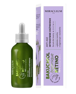 Miraculum Bakuchiol Botanique Retino Anti-Age Intensywne odżywienie Serum do twarzy na dzień/noc, 30 ml