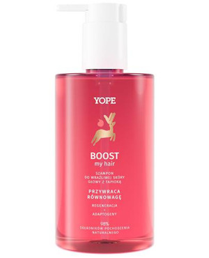 Yope Boost My Hair Szampon do wrażliwej skóry głowy z tapioką, 300 ml