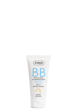 ZIAJA BB Krem na niedoskonałości skóry tłustej i mieszanej SPF15 odcień naturalny - 50 ml