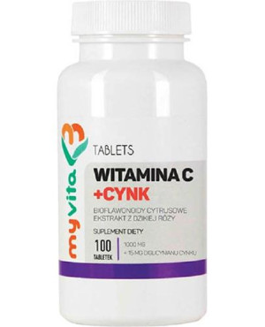 MyVita Witamina C 1000 mg + Cynk 15 mg, 100 tabl.