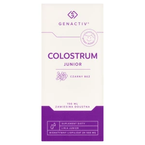 Genactiv, Colostrum Junior, Czarny Bez, zawiesina doustna, 150 ml