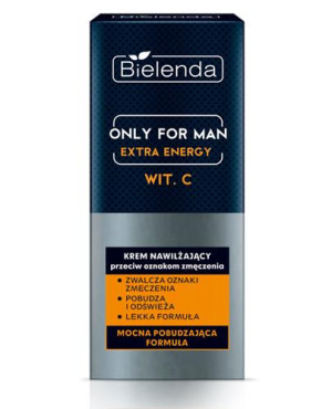 Bielenda Only For Man Extra Energy Krem nawilżający przeciw oznakom zmęczenia, 50 ml