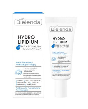 Bielenda Hydro Lipidium Maksymalna Tolerancja Krem barierowy nawilżająco-kojący, 50 ml