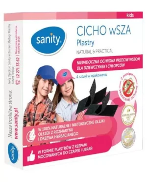 Sanity Cicho wSZA plastry na wszy 4 sztuki