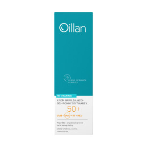 Oillan Hydrating, krem nawilżająco-ochronny do twarzy SPF 50+, 50 ml