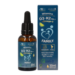 Ax Med D+K Omega 3 Krople, 30 ml