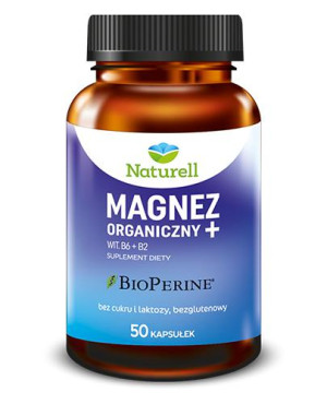 Naturell Magnez Organiczny+, kapsułki, 50 sztuk