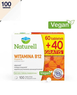 Naturell witamina B12, tabletki, 100 sztuk
