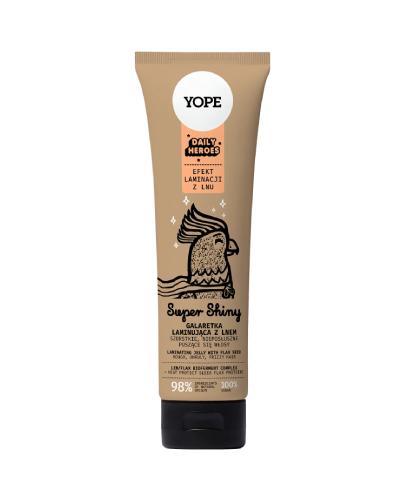 Yope Daily Heroes Super Shiny Galaretka laminująca z lnem do włosów, 140 ml