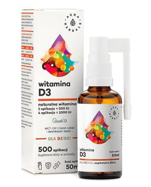Aura Herbals Witamina D3 dla dzieci - 50 ml - cena, opinie, składniki