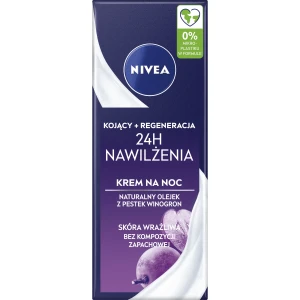 Nivea 24H Nawilżenia Kojący+ Regeneracja, krem na noc, 50 ml