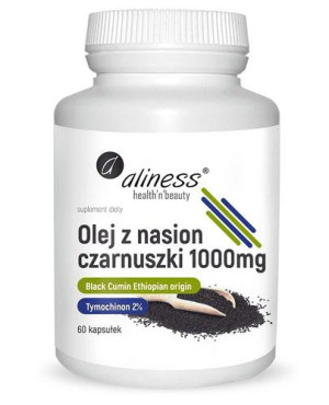 ALINESS Olej z nasion czarnuszki 1000 mg - 60 kaps - cena, wskazania