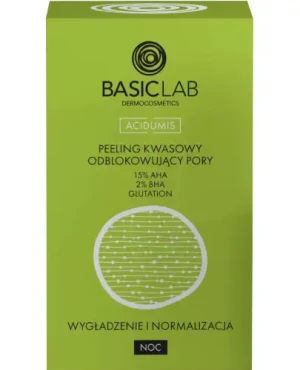 BasicLab peeling kwasowy odblokowujący pory z 15% AHA 2% BHA 30 ml