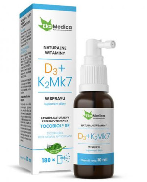 Ekamedica Witaminy D3 + K2 MK7 Spray, 30 ml