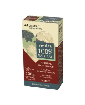 Venita Herbal Hair Color, ziołowa farba do włosów, 4.4 Kasztanowy Brąz, 100 g