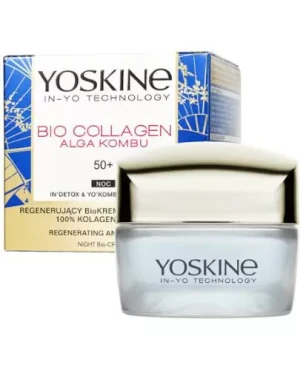 Yoskine Bio Collagen Alga Kombu 50+ regenerujący bio-krem na zmarszczki na noc 50 ml