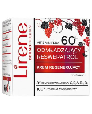 Lirene Odmładzający Resweratrol krem regenerujący do twarzy 60+, 50 ml