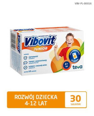 VIBOVIT JUNIOR Pomarańczowy, 30 sasz.