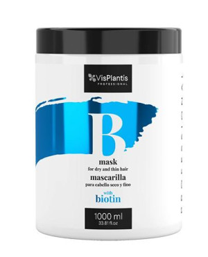 Vis Plantis Professional B, Maska do włosów suchych i cienkich z biotyną, 1000 ml