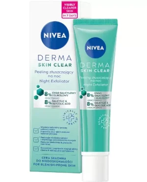 Nivea Derma Skin Clear peeling złuszczający na noc, 40 ml