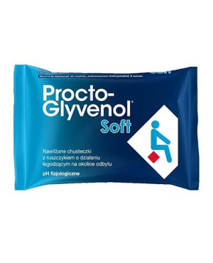 Procto-Glyvenol Soft, nawilżane chusteczki dla osób z hemoroidami, 30 sztuk