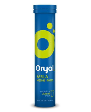 Oryal, tabletki musujące, smak limonkowo-cytrynowy, 20 sztuk