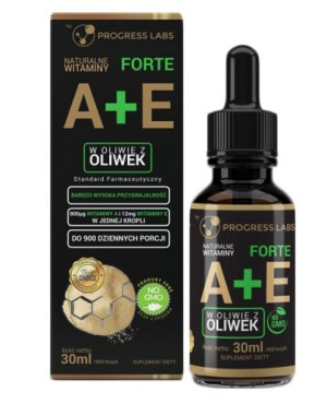 Progress Labs Naturalne Witaminy A + E Forte - 30 ml - cena, opinie, stosowanie