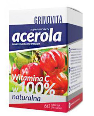 Acerola Grinovita, tabletki do ssania, 60 sztuk