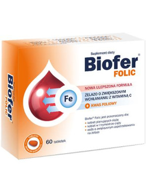 Biofer Folic, tabletki, 60 sztuk