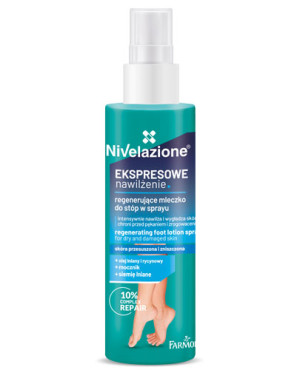 Nivelazione Regenerujące mleczko do stóp w sprayu, 100 ml