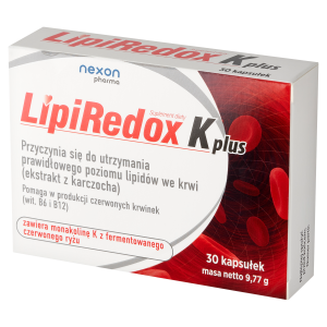 Lipiredox K plus, kapsułki, 30 sztuk