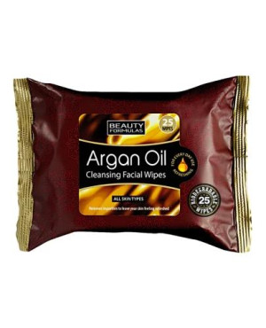 Beauty Formulas, Chusteczki oczyszczające z olejkiem arganowym, 30 sztuk